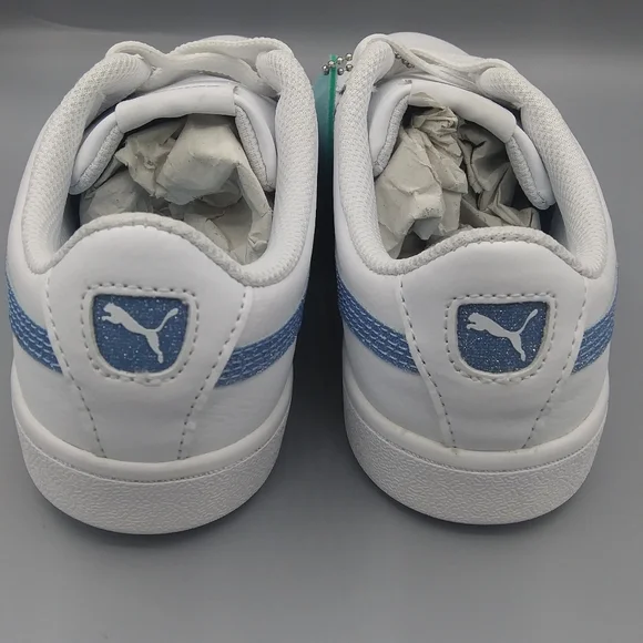 Puma leather glitter comfort girls sneakers Size 3.5 - Picture 7 of 8